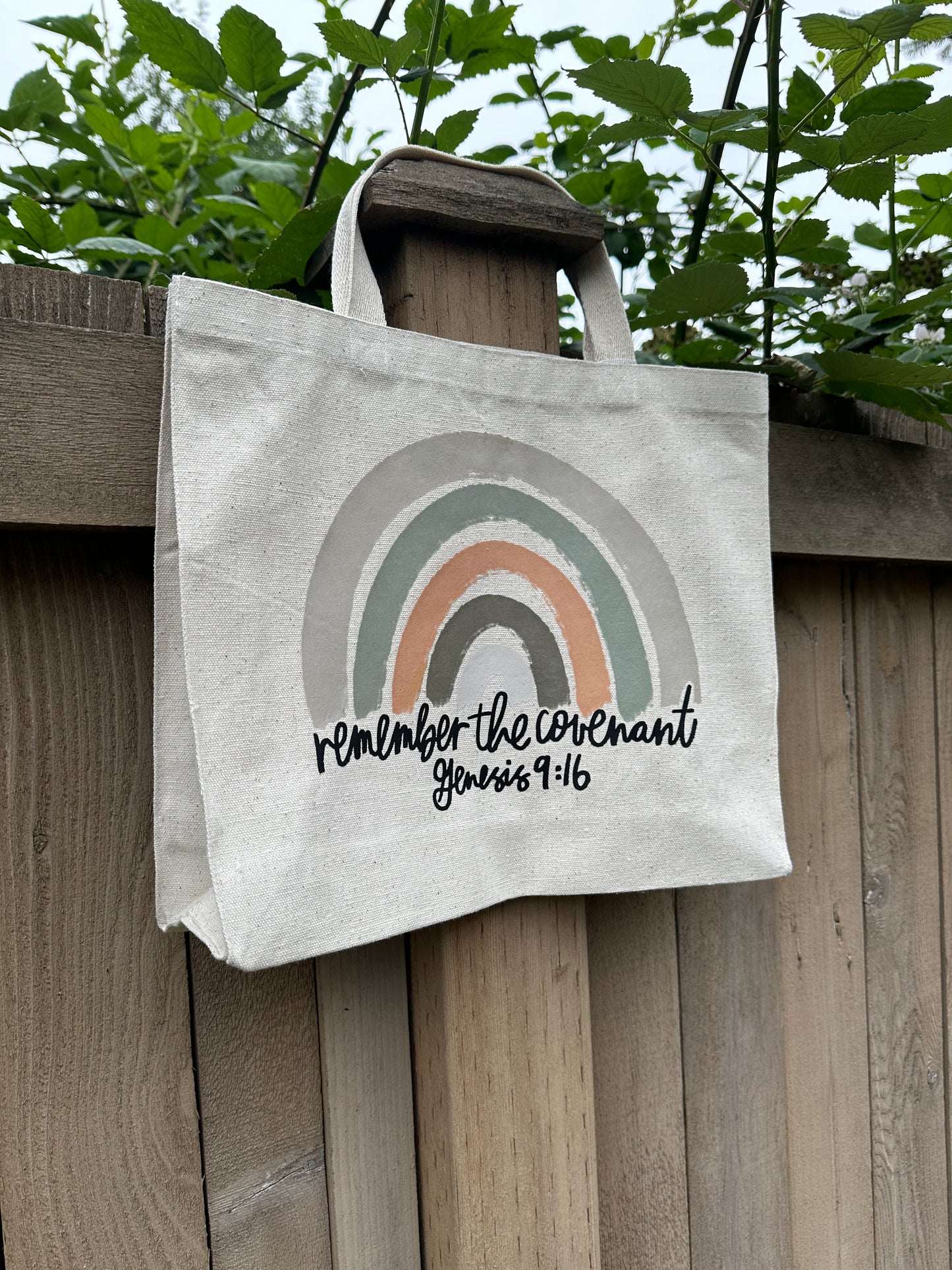 REMEMBER THE COVENANT, GENESIS TOTE BAG