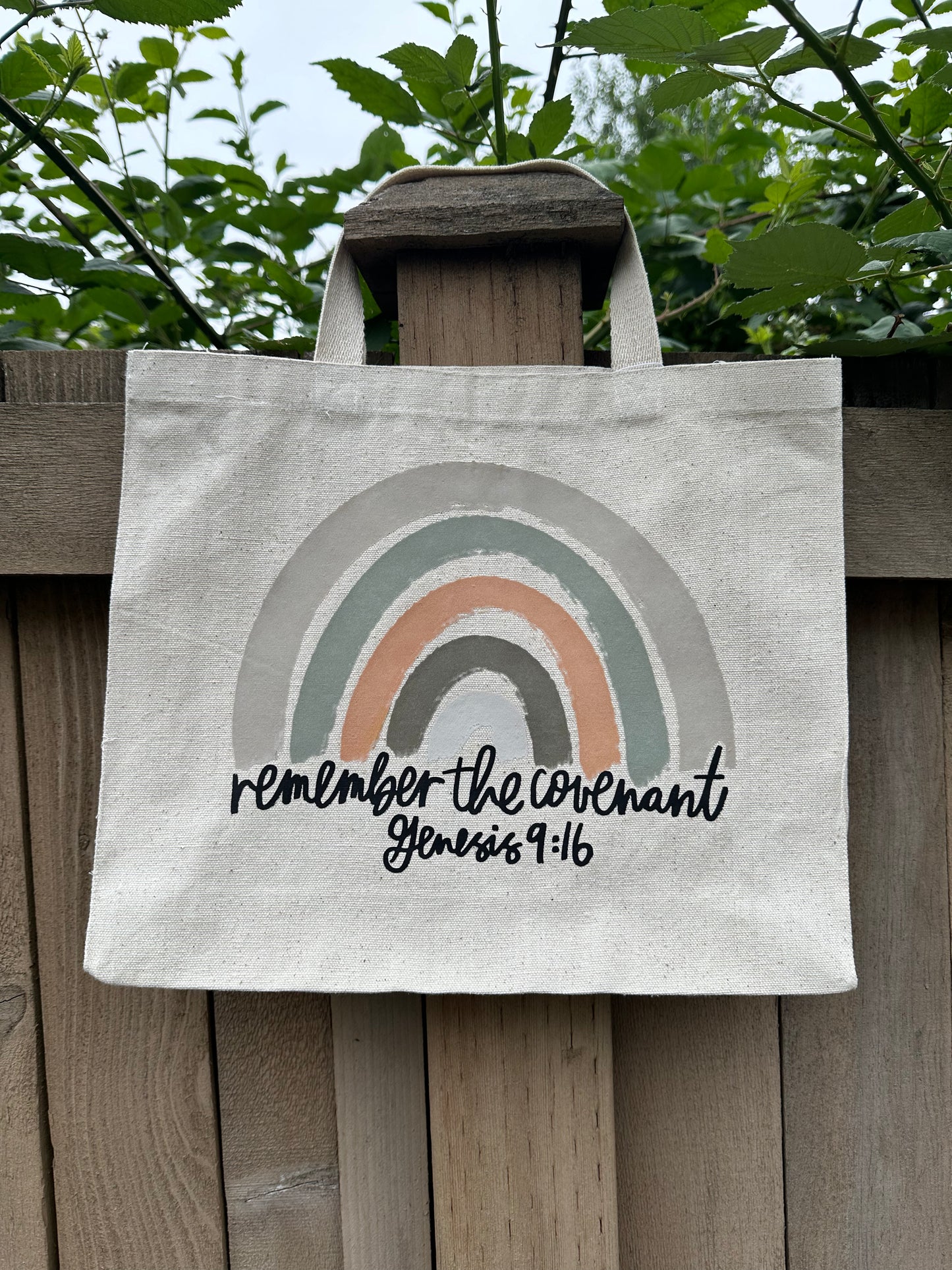 REMEMBER THE COVENANT, GENESIS TOTE BAG