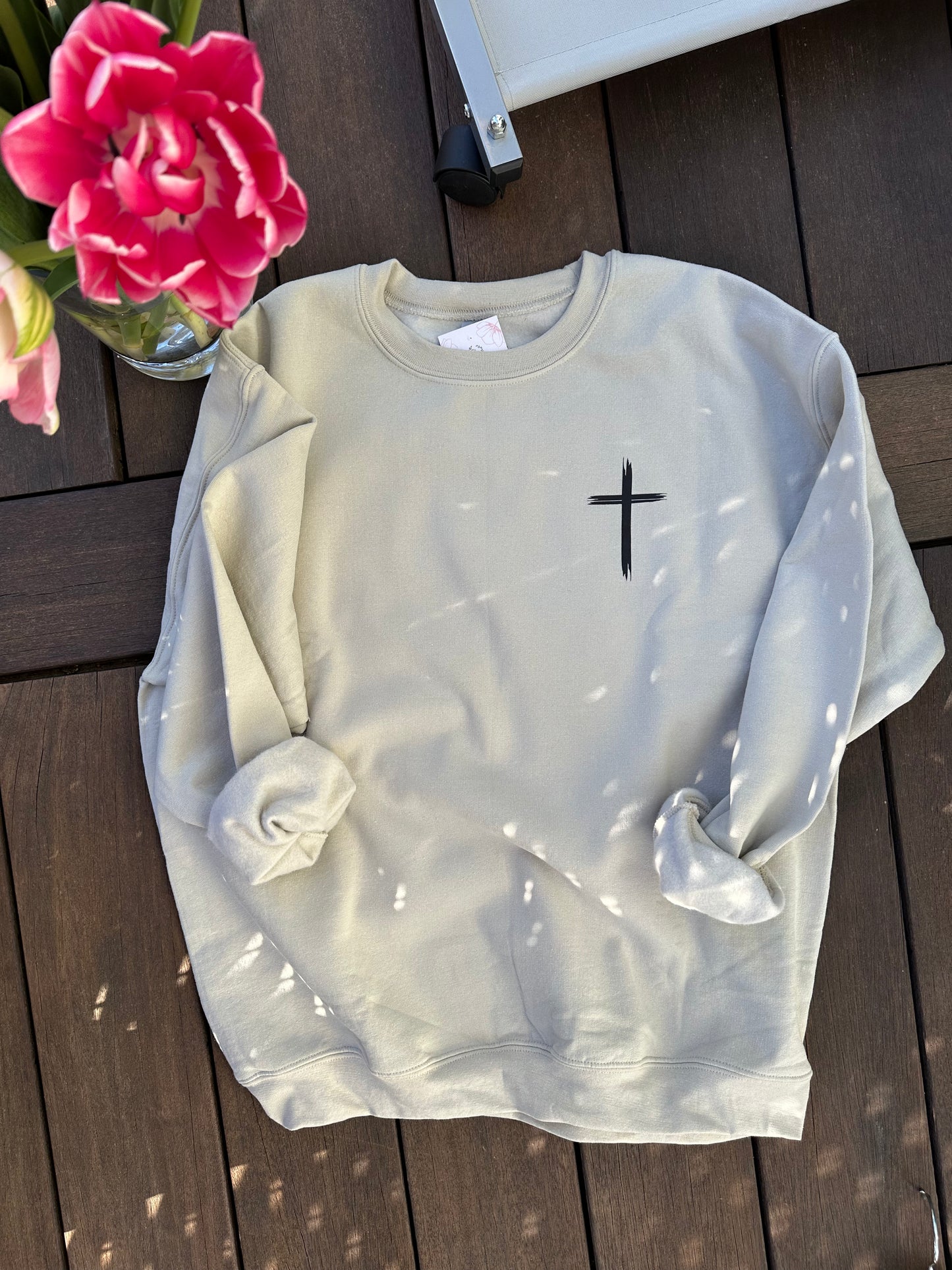 Black Cross Crewneck